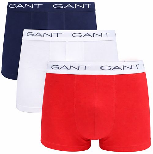 Gant Boxershorts Trunk 3-Pakke Marineblå Hvit Rød