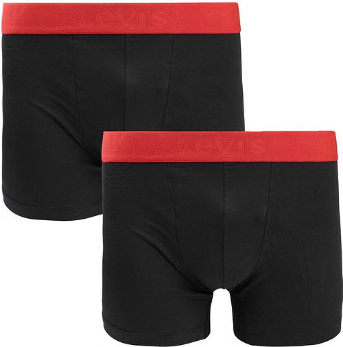 Bokserki Levi's Brief czarne z czerwoną gumą – zestaw 2 par Product