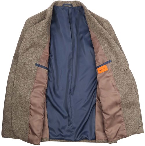 Suitable Colbert Herringbone Merino Wool Lysebrun Product / Detail