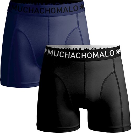 Muchachomalo Boxershorts i mikrofiber, 2-pack, Svart Marinblå Product