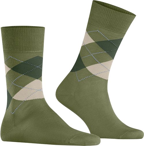 Burlington Chaussettes Manchester Carreaux Vert 7473