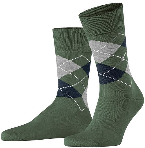 Burlington Manchester Socken Kariert Grün 7982 Product