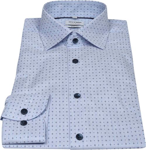 OLYMP Level Five Skjorte Lysblåt Print Product / Detail