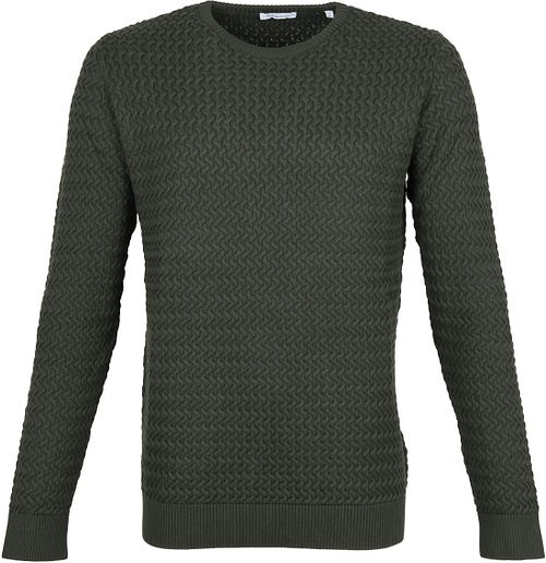 KnowledgeCotton Apparel Pull Field Vert Foncé Product