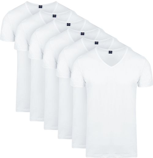 Suitable Vita T-Shirt V-ringad Vit 6-pack Product