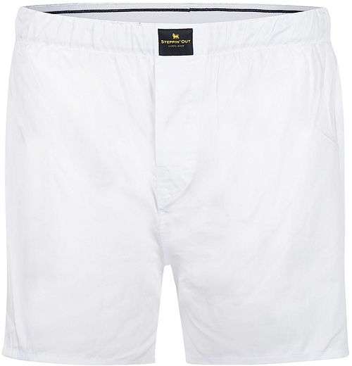 Steppin' Out Boksertruse i Hvitt Poplin-stoff Product