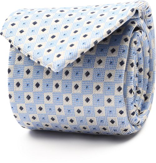 Suitable Stropdas Zijde Blokjes Blauw Product