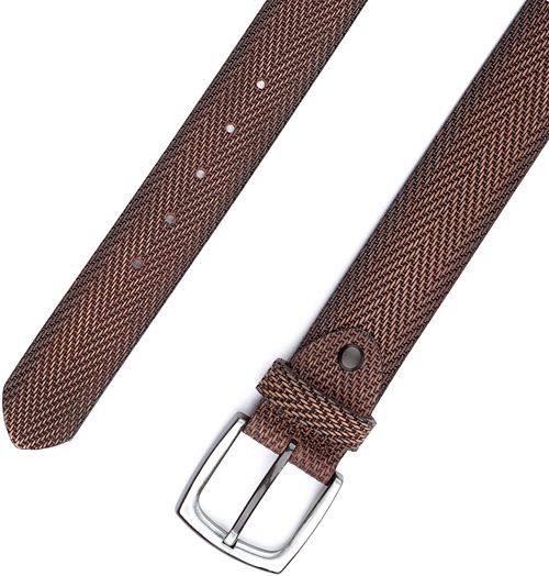 Suitable Ledergürtel Struktur Leder Braun Product / Detail