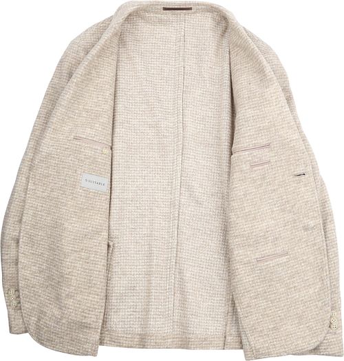 Suitable Blazer in maglia sfoderato beige Product / Detail