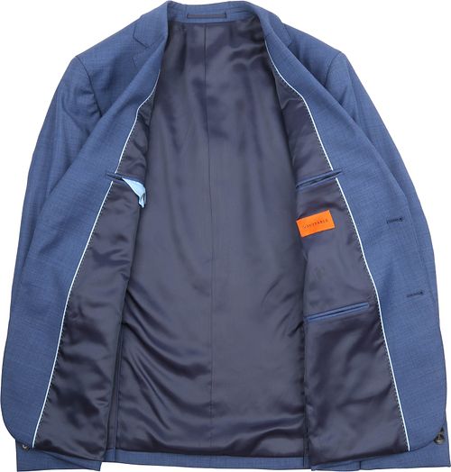 Suitable Toulon Kostuum Wol Blauw Model / Achterkant