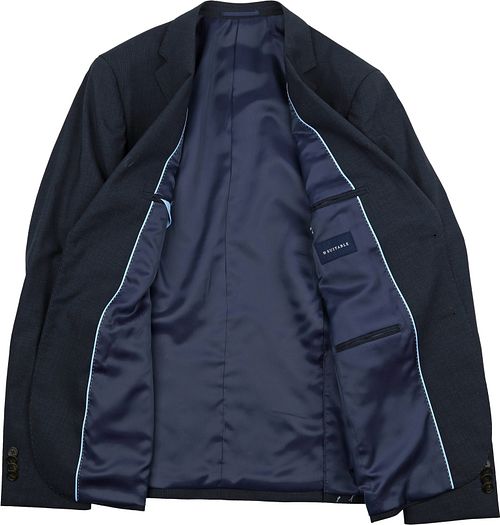 Abito Suitable Strato Pied De Poule in lana blu navy Product