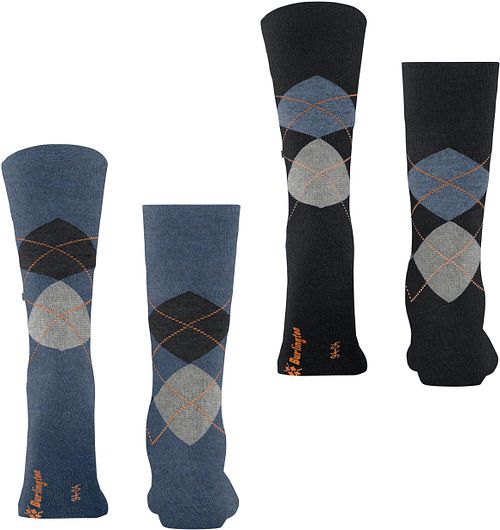 Burlington Everyday 2-Pack Dunkelblau Grau 6797 Product / Achterkant