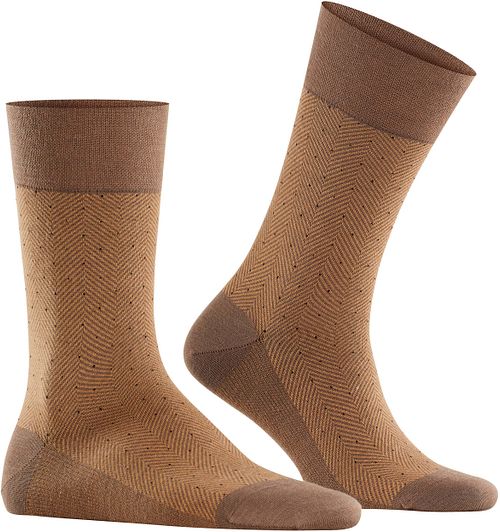 Falke Chaussettes Sensitives Mix Laine Herringbone Hazel