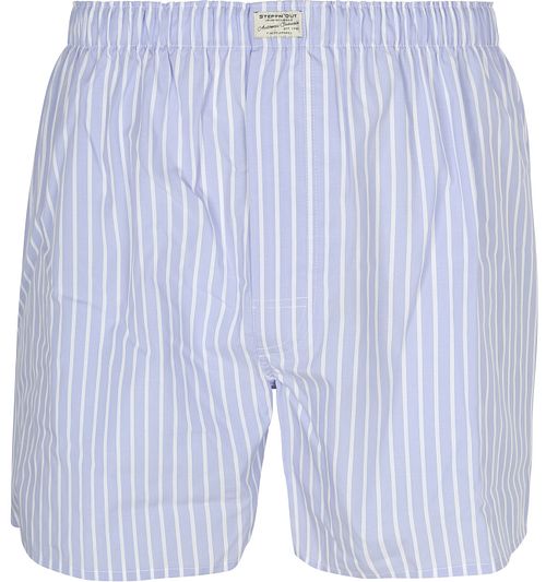 Steppin' Out Boxershorts i lett blått stripet poplin Product