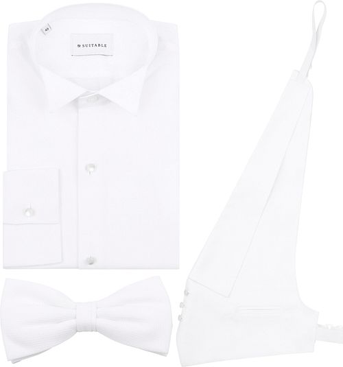 Rokwit Pakket Hemd + Vest + Strik Katoen Moldau Product