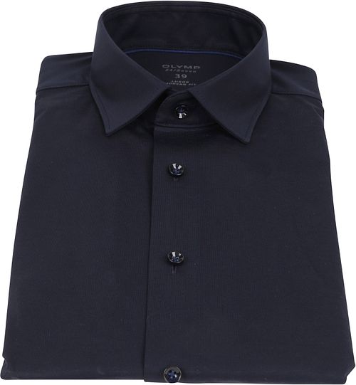 OLYMP Luxor Modern Fit Jersey Stretch 24/Seven Navy Shirt Product / Detail
