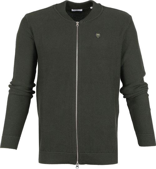 KnowledgeCotton Apparel Field Strickjacke Dunkelgrün Product