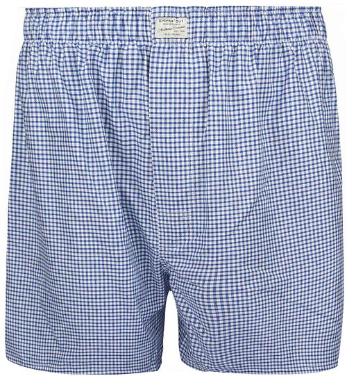 Steppin' Out Boxershort Dobby A Carreaux Bleu Product