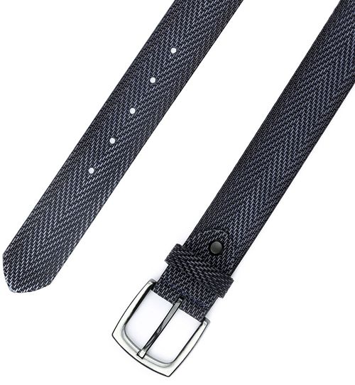 Suitable Bælte Struktur Læder Navy Product / Detail