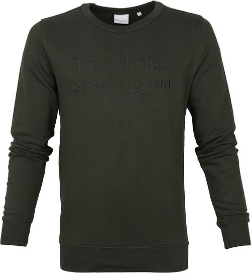 KnowledgeCotton Apparel Trui Elm Donkergroen Product