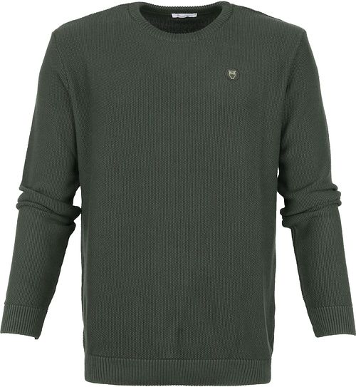 KnowledgeCotton Apparel Trui Field Donkergroen Product