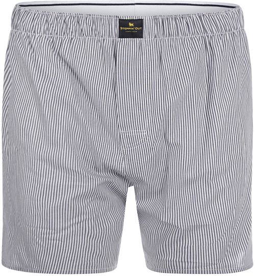 Steppin' Out Boxershorts Oxford Streg Marineblå Product