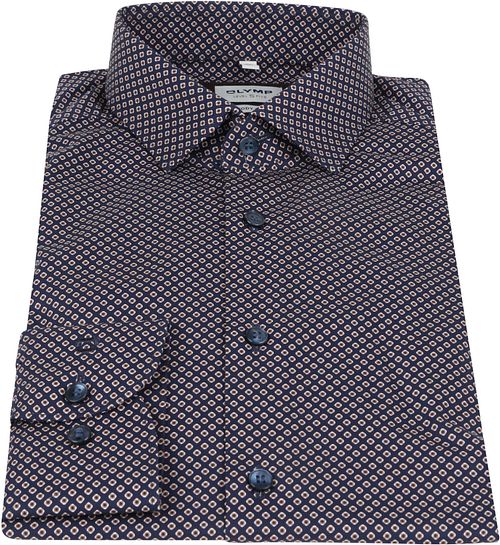 OLYMP Chemise Level 5 Impression Bleu Foncé Product / Detail