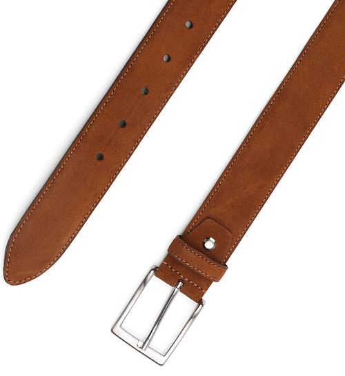 Cintura Suitable in pelle scamosciata color cognac Product / Detail