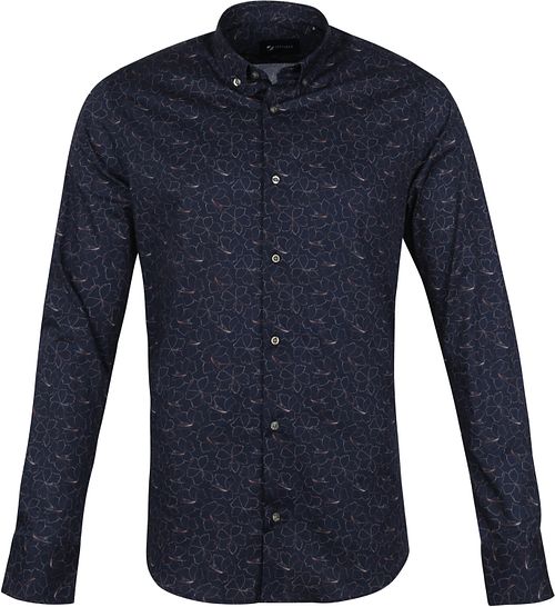 Suitable Overhemd BD Bloemen Donkerblauw Product