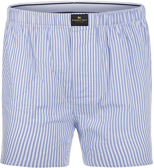 Steppin' Out Boxershorts Poplin Stripe Blå Product