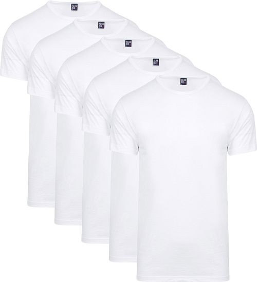 Alan Red Gaveeske Derby Rund Hals T-skjorter Hvit (5-pakning) Product