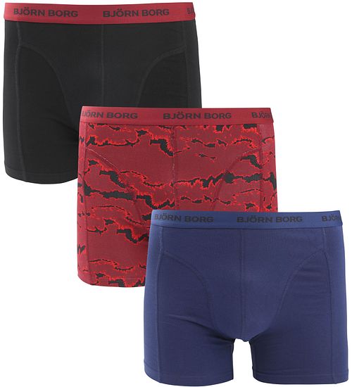 Bjorn Borg Boxershorts 3-pak Stræk Blå Rød Product