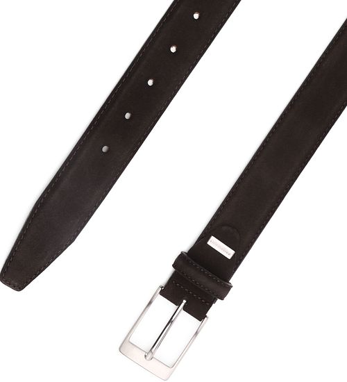 Profuomo zamszowy pasek w ciemnobrązowym kolorze Product / Detail