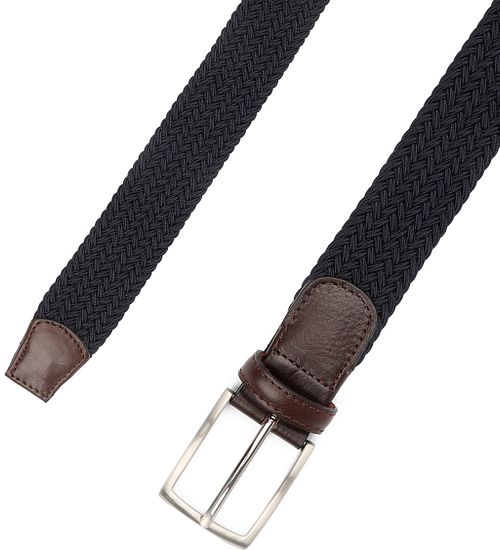 Profuomo pleciony pasek w kolorze granatowym Product / Detail