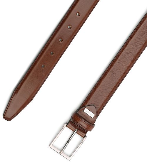Cintura Profuomo in pelle di vitello marrone Product / Detail