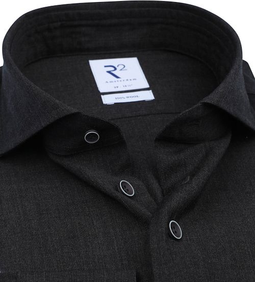 Camicia R2 in lana antracite Product / Detail