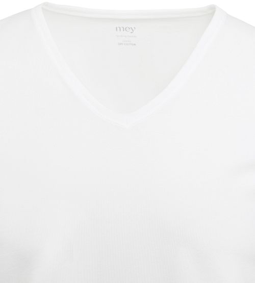 Camiseta de cuello de pico Dry Cotton de Mey en blanco (pack de 2) Product / Detail