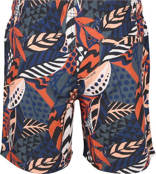 Kąpielówki Shiwi Mike z nadrukiem Orange Geo Leaves Product / Achterkant