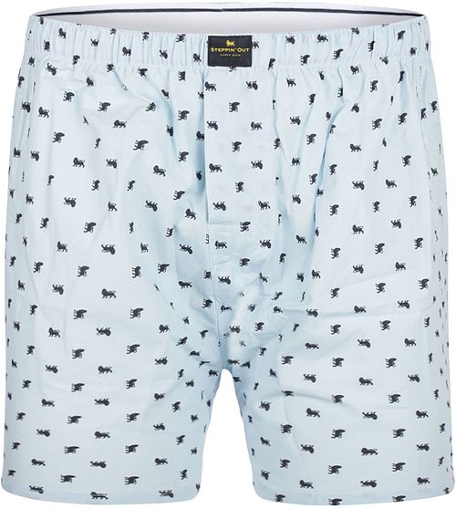 Steppin' Out Boxershorts Print Popeline Hellblau Product