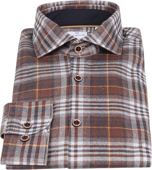 Blue Industry Overhemd Jersey Ruit Bruin Product / Detail