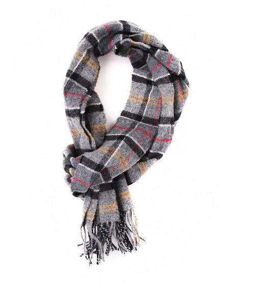 Barbour Scarf Modern Lambswool Grey Model / Voorkant