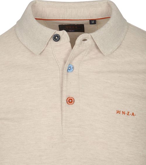 NZA Longsleeve Polo Isaac Piqué Sand Product / Detail