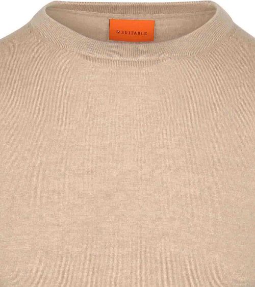 Suitable Merino Pullover Sand Product / Detail