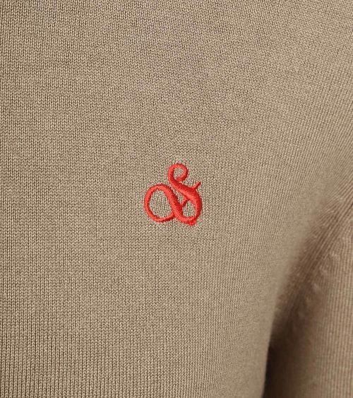 Scotch and Soda Essential Stickad Tröja Beige Product / Achterkant