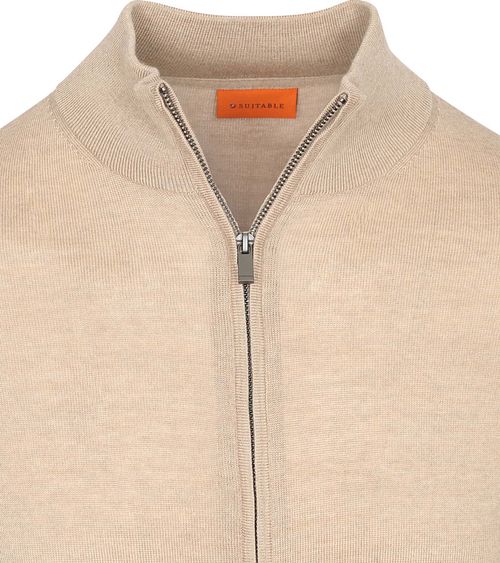 Suitable Kardigan z wełny merino w kolorze piaskowym Product / Detail