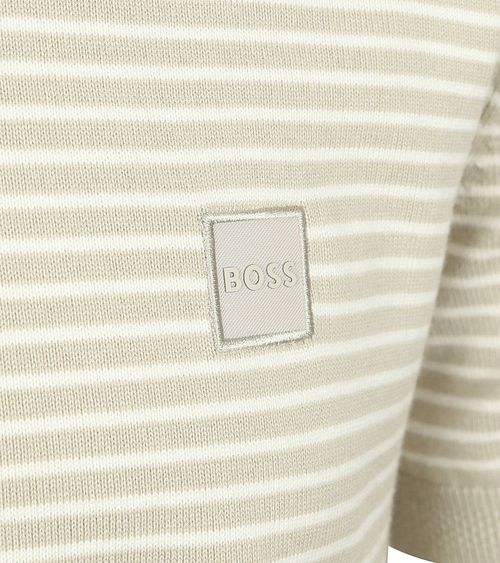 Dzianinowy T-Shirt BOSS Kanache w kolorze greige Product / Detail