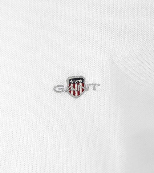 Biała koszulka polo Gant Shield z dzianiny piqué Product / Detail