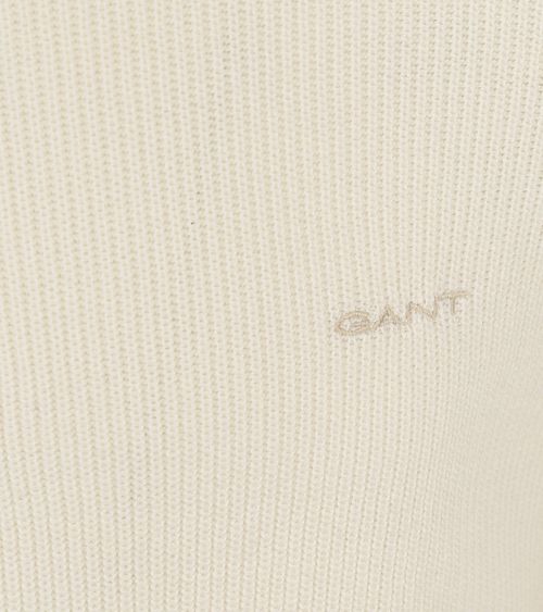 Maglione half-zip GANT in misto lana écru Product / Detail