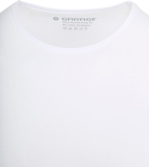 Garage Basic T-Shirt stretch bianca con girocollo Product / Detail