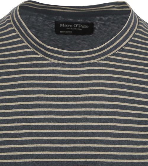 Marc O'Polo T-shirt i linne med blåa ränder Product / Detail